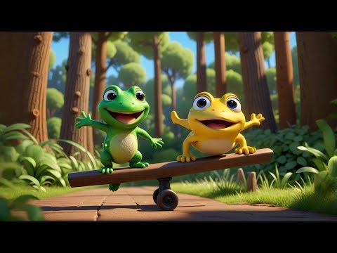 Five Tiny Toads on a Teeter Totter | Playful Counting Song | Nursery Rhymes & Learning Videos