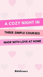 Nothing says "I love you" like a beautiful meal made at home. Try this simple 3-course meal for a cozy date night in! Crab Rangoon - take wonton wrappers and fill with a dab of cream cheese and a bit of imitation crab. Pinch and fold to close, and then fry. When they are golden brown, they're good to go! Teriyaki Salmon Stir-Fry - Simply pan-fry thawed salmon fillets in bottled teriyaki sauce, then serve over rice with stir-fried frozen veggies. Or for a sushi bowl twist, mix Sriracha sauce with