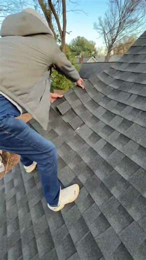 Improperly nailed shingles will destroy your roof #construction #roofing #fails