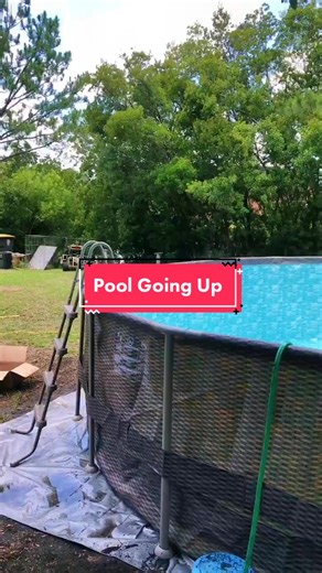 New pool for the summer!! We got a 18ft x 52in, it’s the perfect size for our family! (Btw this is my first tiktok so my editing skills are the great) #summertime #abovegroundpool #tiktok #fyp #OneSliceChallenge #pov #summer #makingwaves