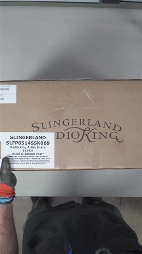 16K views · 281 reactions | The wait is over and Slingerland Drums is back! Just unboxed the 6.5x14 Radio King Artist Snare Drum- Black Diamond Pearl ($799.00) featuring Slingerland's vintage-specification 3-ply mahogany/poplar shells with solid maple reinforcement hoops. Handcrafted in the USA, it is available NOW at memphisdrumshop.com #drums #drumshop #slingerland #snaredrum | Memphis Drum Shop & myCymbal.com | Facebook