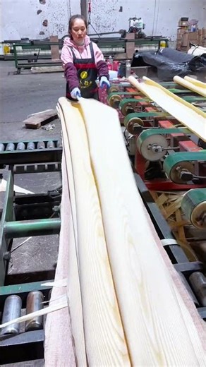 Industrial Precision: Massive Machine Peels Wood into Thin Sheets
