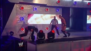 Jeff Hardy dives off the Raw set: Raw, January 14, 2008