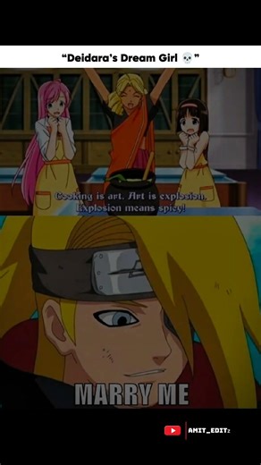 “Only Deidara Would Fall In Love For This 💀” #anime #naruto