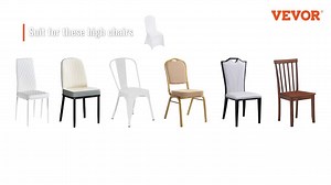 VEVOR 100 PCS Stretch Spandex Folding Chair Covers Universal Fitted Chair Cover Removable Washable Protective Slipcovers,Black YTHS100PCSDKFY5EXV0