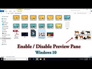 How to Enable Or Disable Preview Pane In Windows 10