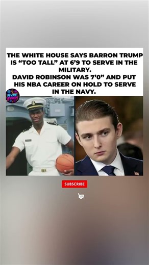 David Robinson was 7'1" and served in the Navy — so why would 6'9" Barron be "too tall"? 🤯#shorts