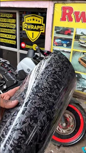 MT-15 silver forged carbon fibre #shorts #bikelover #modified #yamaha #mt15 #wrap