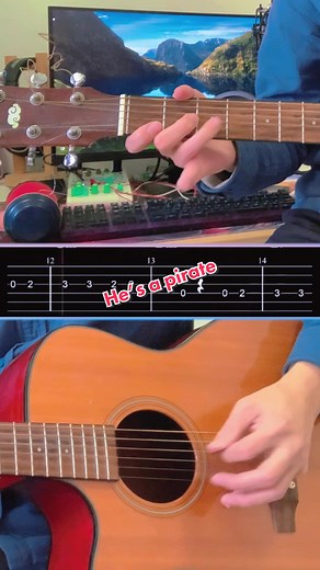 Beginner Guitar Tutorial: He's a Pirate Guitar Tabs