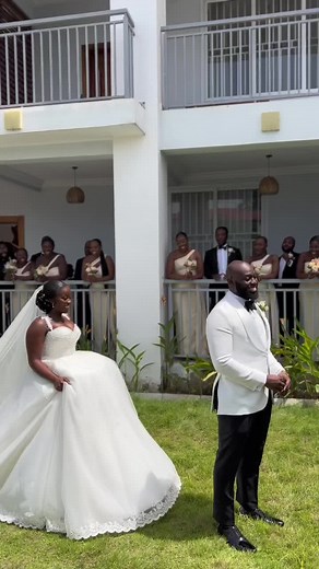 Beautiful Wedding Scene with Bride and Groom