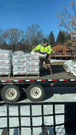 Thank you Dan for the fresh load of reindeer feed! #reindeer #deer #animals #livestock #work