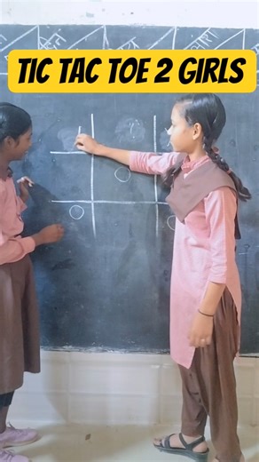 Tic tac Toe 2 girls 🎯✍️ #viralshort #school #tictactoe #viralnow #activity