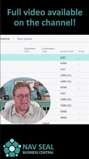 Reviewing Reclass Entry lines | NAV SEAL