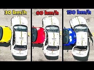 Car Damage Difference at Various Speeds - Beamng drive