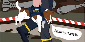 Social media craze about Ukrainian sapper dog Patron