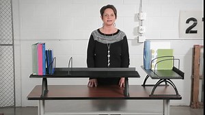 Safco 3603BL Wood Desk Riser, Optimize Supplies and Monitor Heights, Organize Desk and Tables, 8.25 Inch riser, Black