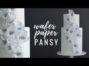 How to make no-wire edible flowers for cake - Wafer Paper Pansy