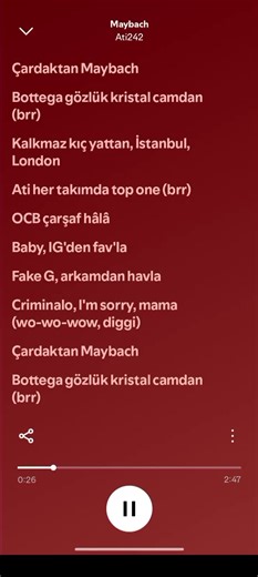 maybach ati242 (şarkı sözleri) #ati242 #şarkı #music #lyrics #song