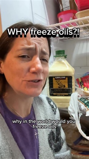 Morgan - Disaster Ready Tips on Instagram: "Storing fats and oils for preparedness is tough because they can go rancid over time. So freezing them is a good solution for everyday! Obviously if the power is out, they won’t be frozen anymore, but they’ll still be good on the shelf for a year or two, even opened. Just use and rotate! #prepper #emergencypreparedness #doomsdaypreppers #survival #foodstorage"