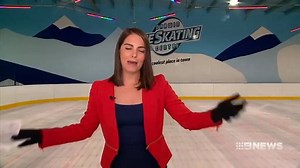 GEORGIE ON ICE? The NT's first ice skating rink has opened at the Airport Precinct and Georgie Chumbley was one of the first to get her skates on ⛸.. Talk about good timing for the final days of the school holidays! | 9 News Darwin