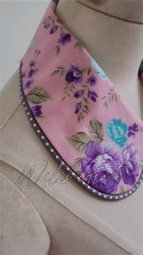 How to attach padded bias binding to a collar – easy and neat sewing technique #sewingtutorial
