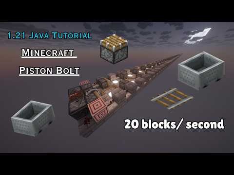How to go 20 Blocks/Second on Minecarts | Minecraft Piston Bolt | 1.21 Java Tutorial