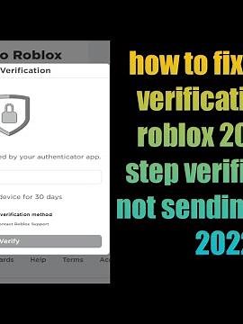 how to fix 2 step verification on roblox 2022 | 2 step verification not sending email 2022