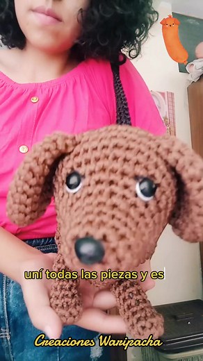 Cartera de Perro Salchicha a Crochet: Creaciones Waripacha