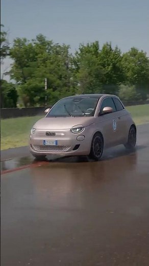 How does the Fiat 500 perform on low-grip roads?