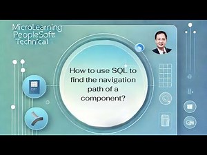 How to use SQL to find the navigation path of a component in PeopleSoft?