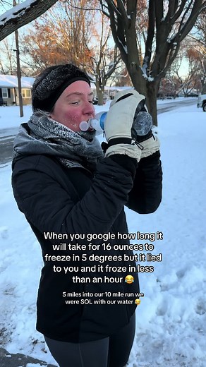 Challenges of Winter Running: Frozen Water Bottles