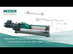 Disassembly of coupling rod and rotor from drive shaft: NEMO® Progressing cavity pump Disassembly