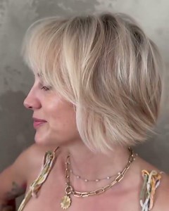 Bob Haircut with a Lived In Finish