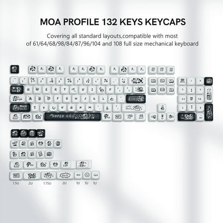 134 Keys MOA Profile Gradient Purple PBT Keycaps Customs Dye Sub Key caps for 61/87/104 Cherry MX Gaming Mechanical Keyboard - Walmart.ca