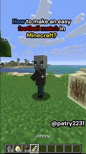 How to make an easy football match in Minecraft? #minecraft #minecraftshorts #football #funny