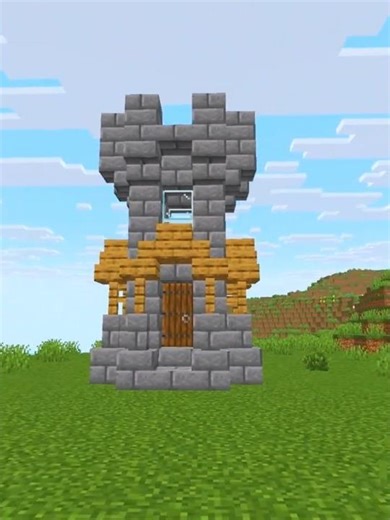 Minecraft Easy Castle Tower 🏰 #shorts #minecraft