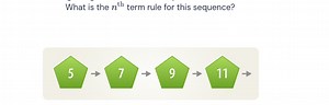 What is the nth term rule for the sequence: 5, 7, 9, 11?... | Filo