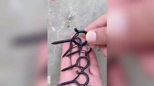 53Pcs Q Hanger Hooks with Safety Buckle, Windproof Screw Hooks of Multiple Styles and Colors, for Hanging Outdoor String Lights Outdoor Christmas Lights, Plants, Include 2Pcs Wing Nut Drivers