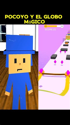 POCOYO Y EL GLOBO MáGICO #roblox #minecraft #shorts