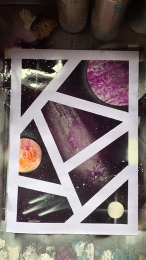 Creating Stunning Space Art with Spray Paint