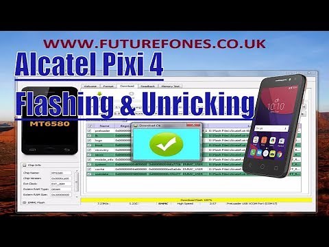 Alcatel Pixi 4 4034x Flashing and Unbricking with SP Flashtool, Fix stuck on logo : UK