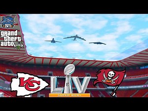 GTA 5 Super Bowl 55 Trifecta Bomber Flyover - B-1,B-2 & B-52 Formation Flying Over Tampa