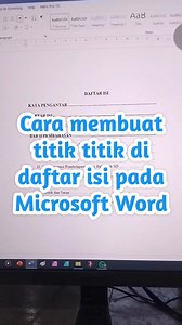 🔴 MEMBUAT TITIK TITIK DI DAFTAR ISI MICROSOFT WORD‼️ #belajarkomputer #tipslaptop #belajarmsword #belajarmsexcel #pemula #fypシ #fyp #laptop #trikandtips #belajarlaptop #fbpro #hapussampahlaptop | David Evolution