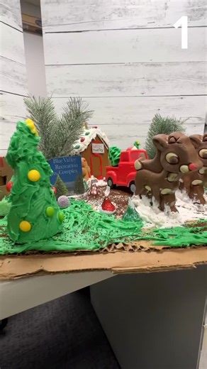 Blue Valley Recreation on Instagram: "We have some seriously talented gingerbread house decorators on staff! Comment with the number of your favorite gingerbread house to help us choose the winner! Special thanks to our Admin department, Rec Center staff, Sports Complex staff, Activity Center customer service reps, and Maintenance staff for their hard work! (These are not in order of appearance of the video.)#gingerbreadhouse #staffrocks"