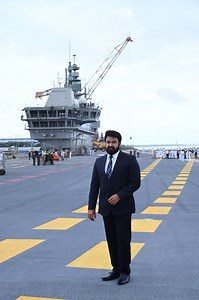 Mohanlal visits India's first Indigenous Aircraft Carrier IAC Vikrant