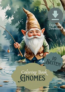 Coloring Book "gnomes" Digital - Etsy