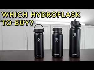 Hydroflask 20 oz, 32 oz, and 40 oz Water Bottles Compared