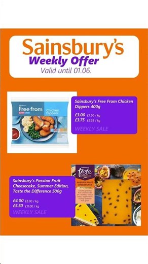 Sainsbury's - Weekly offers 26/05 - 01/06