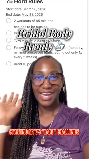 locked into my bridal era 💍 75 days. discipline. consistency. posting for accountability. who’s keeping me accountable? 👀 #BridalEra #BrideToBe #75Hard #greenscreen #WeddingPrep