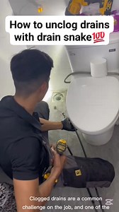 How to unclog drains with drain snake 💯 #unclog #drainage #blockage | RB Plumbing Experts